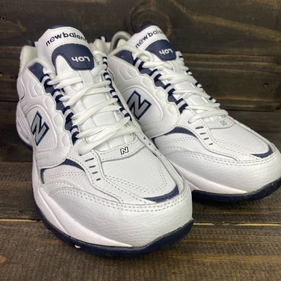 NEW BALANCE 407 Men's Size 8 2E White Navy MX407WN Low Casual Sneakers Shoes - Picture 2 of 9
